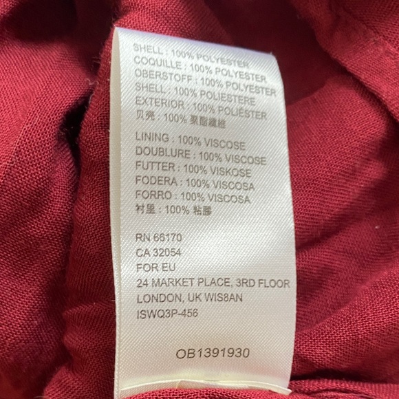 Free People Velvet Smocked Tunic Dress Wine Red Size S Dark Academia - Picture 13 of 14